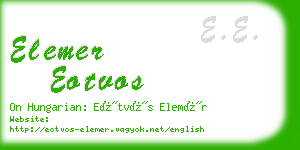 elemer eotvos business card